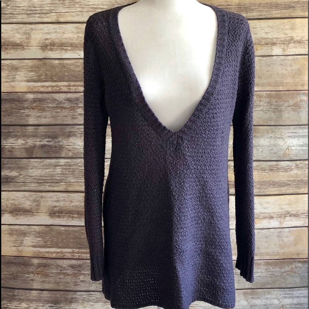 Low-neck Tunic Sweater